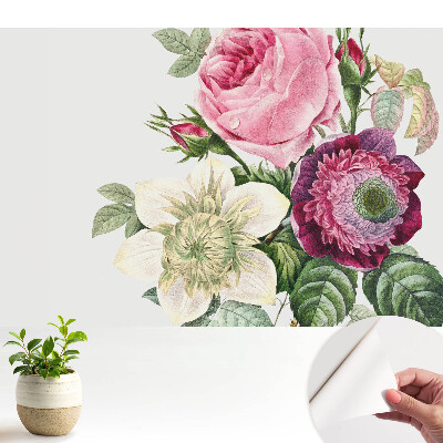 Tapeta do obývacího pokoje s květinovým motivem v klasickém stylu