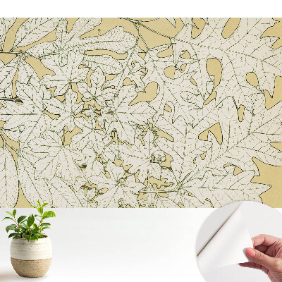 Tapeta Botanická kresba listů stromů