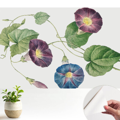 Tapeta s jemným květinovým botanickým motivem