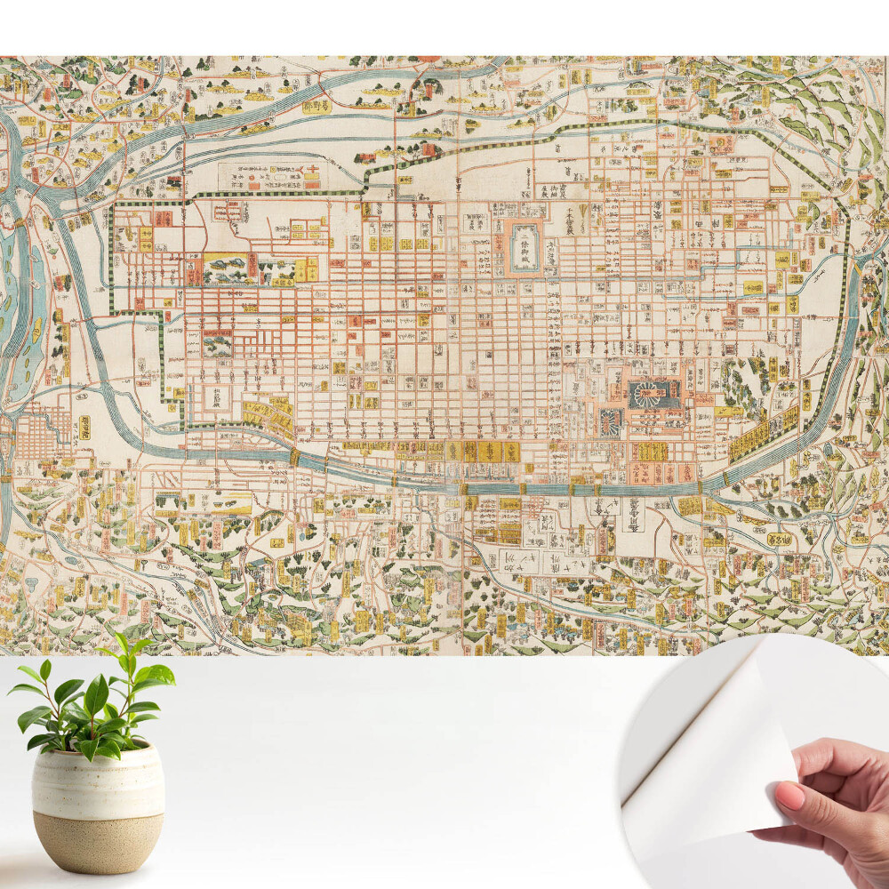 Tapeta Historická mapa města s detaily ulic