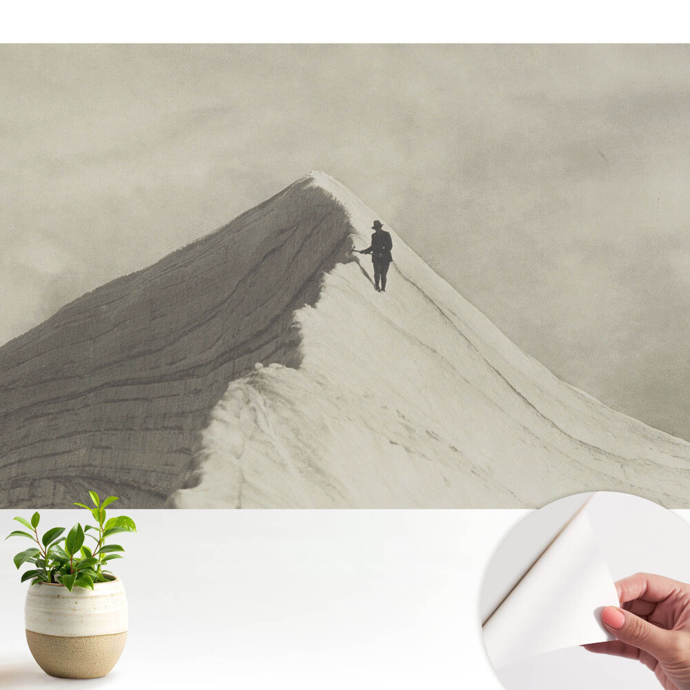 Tapeta do obyvaku Horský vrchol a osamělý horolezec