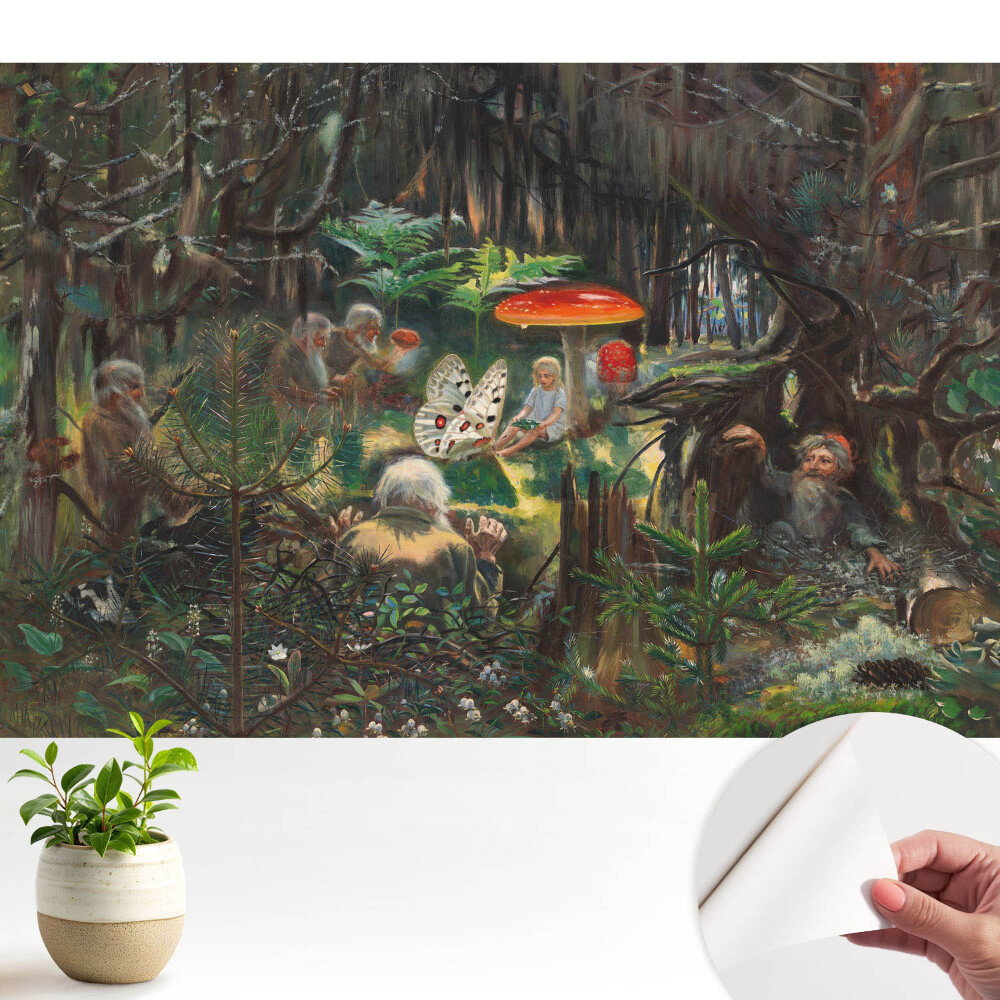 Tapeta Lesní scenérie v magickém stylu