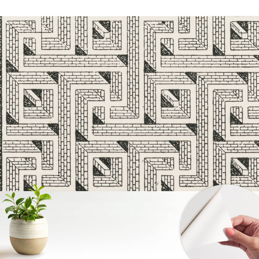 Tapeta na zeď Geometrické složení cihel v bludišti