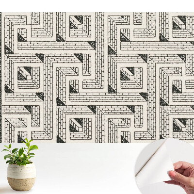 Tapeta na zeď Geometrické složení cihel v bludišti