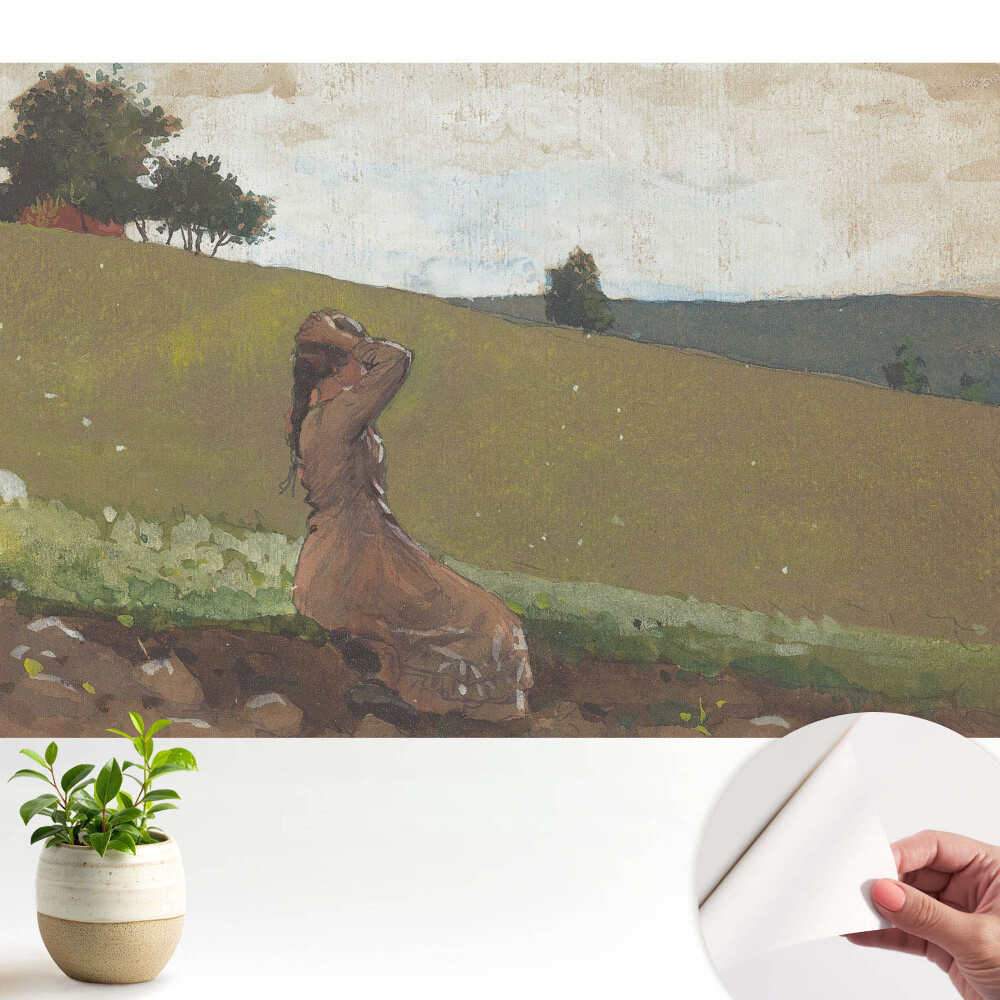 Tapeta do obyvaku Idylická žena na kopci