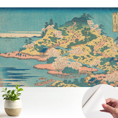 Tapeta do obývacího pokoje v klasickém stylu s motivem ostrovní krajiny