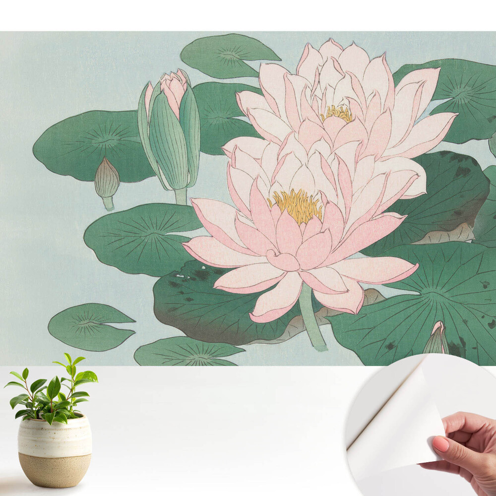 Tapeta Lotosové květy na zelených listech