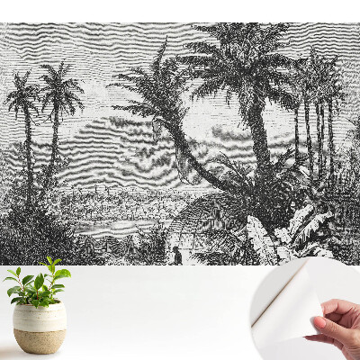 Tapeta do obývacího pokoje s exotickou tropickou krajinou