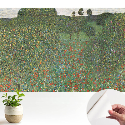 Tapeta do obyvaku Kvetoucí louka mezi stromy