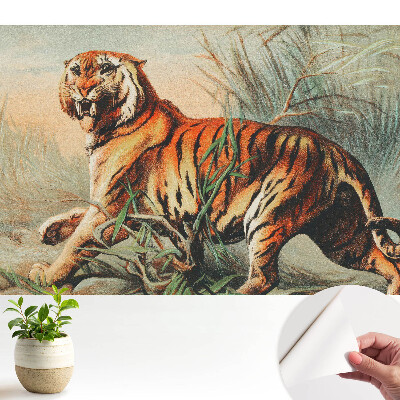 Tapeta na zeď s motivem majestátního tygra v divokém prostředí