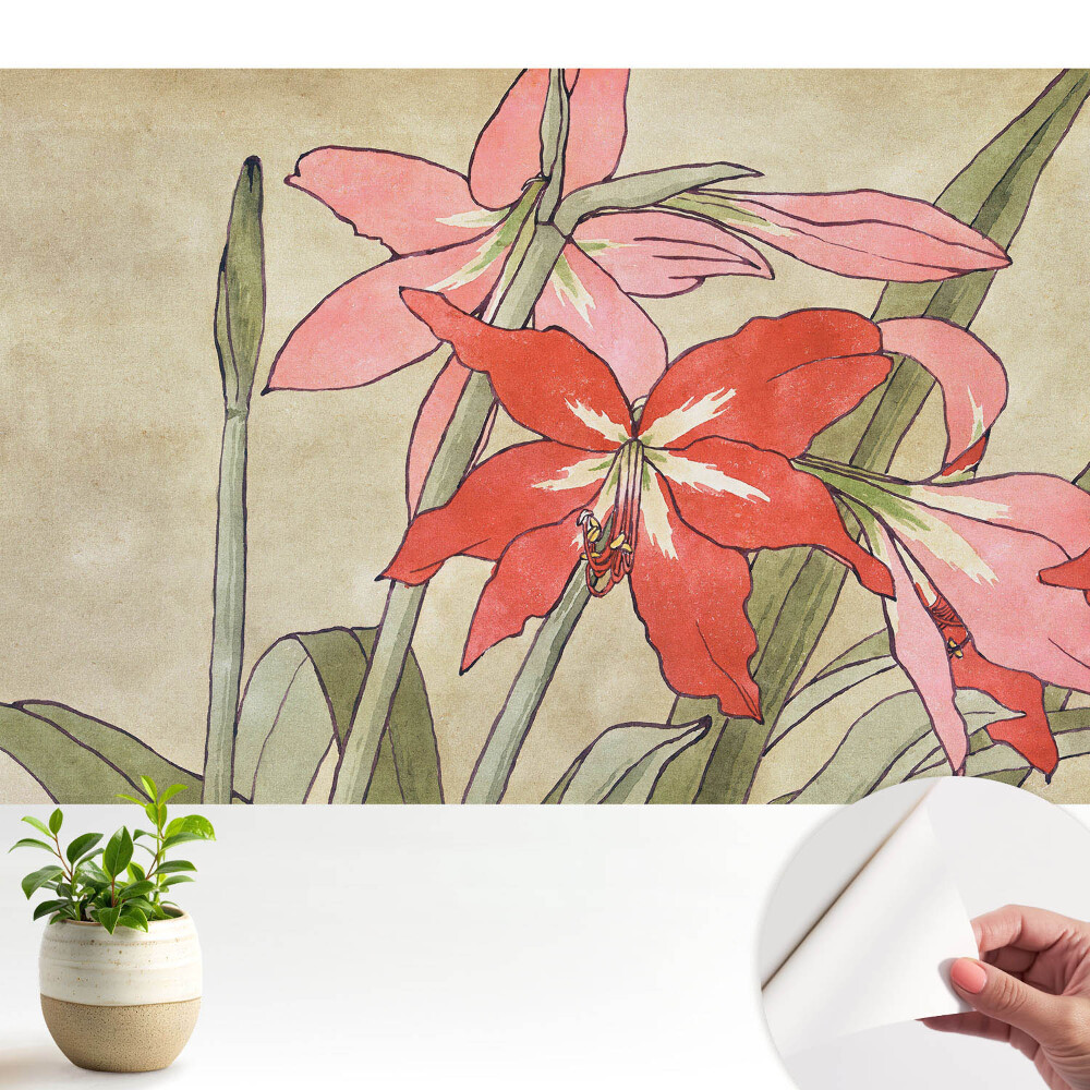 Tapeta Retro květinová kompozice harmonická příroda