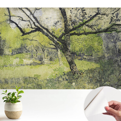 Tapeta s motivem zeleného prostoru v parku se stromy