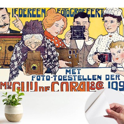 Tapeta do obývacího pokoje s motivem retro fotoaparátu