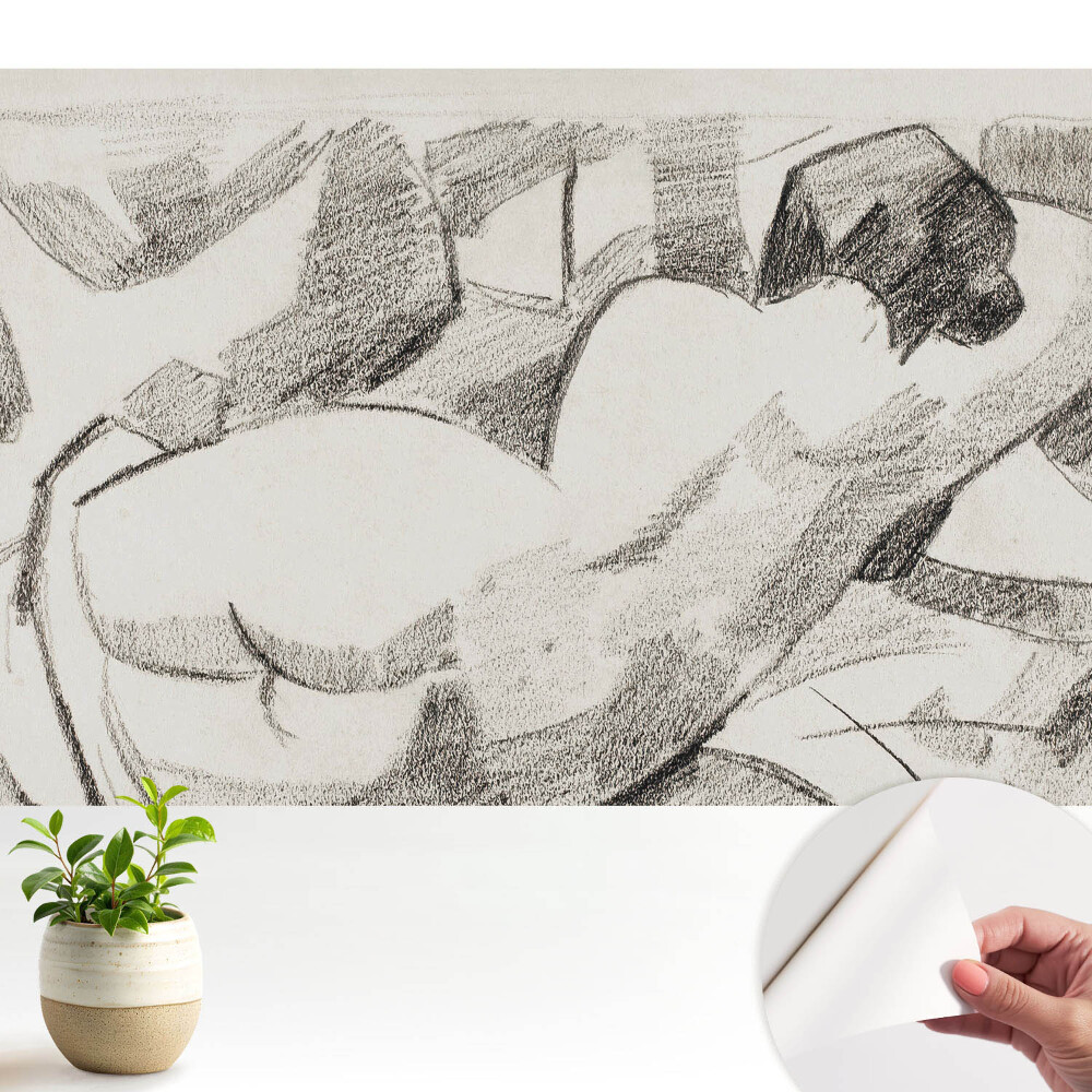 Tapeta Ležící postava, impresionistický styl, klidná atmosféra