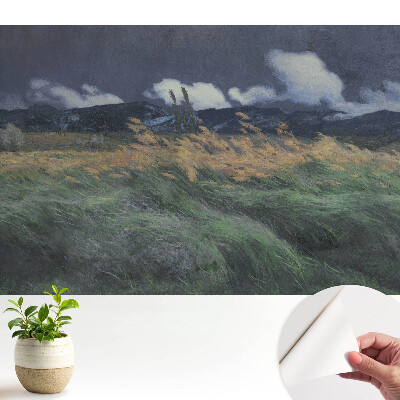 Tapeta na zeď s motivem krajiny s mraky a větrem