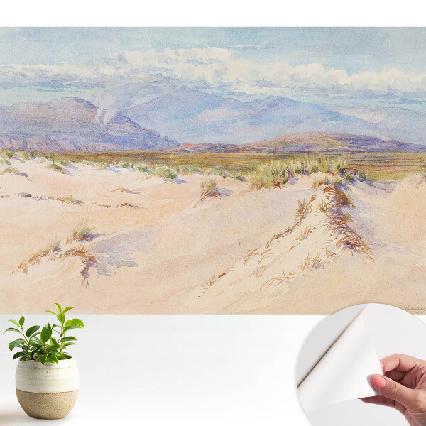 Tapeta do obyvaku Pouštní krajina se vzdálenými horami