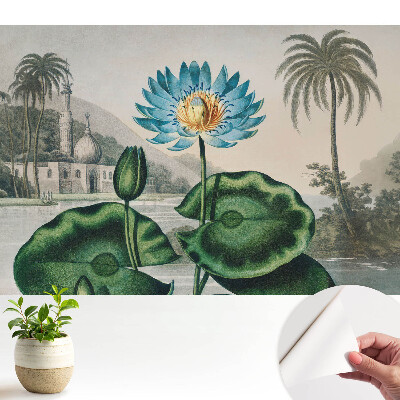 Tapeta s motivem exotické lilie v tropickém prostředí