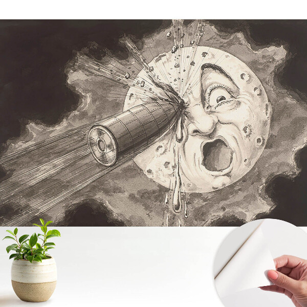 Tapeta Měsíc a kovový předmět