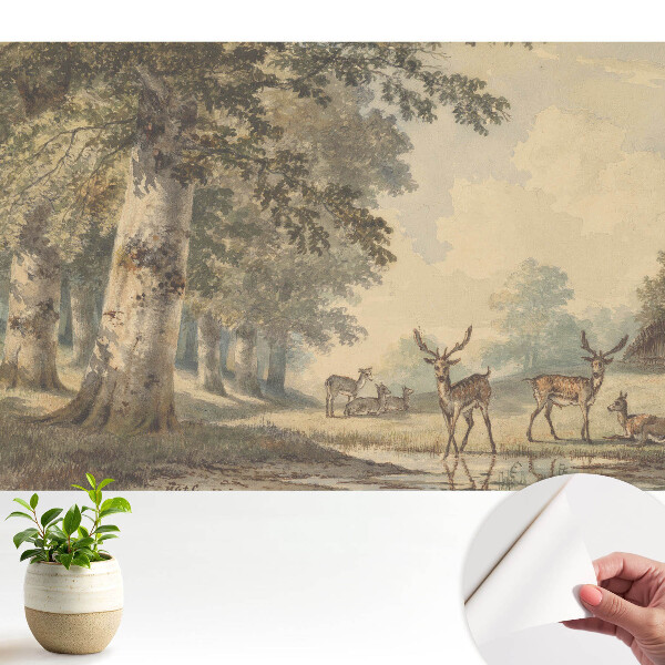 Tapeta na zeď Lesní jelen u potoka