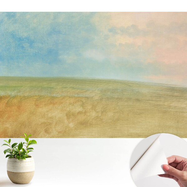 Tapeta Pastelová krajina v abstraktním stylu