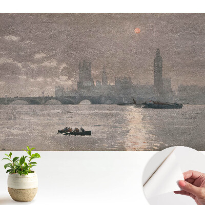 Tapeta na zeď s motivem městského soumraku a barevných odrazů