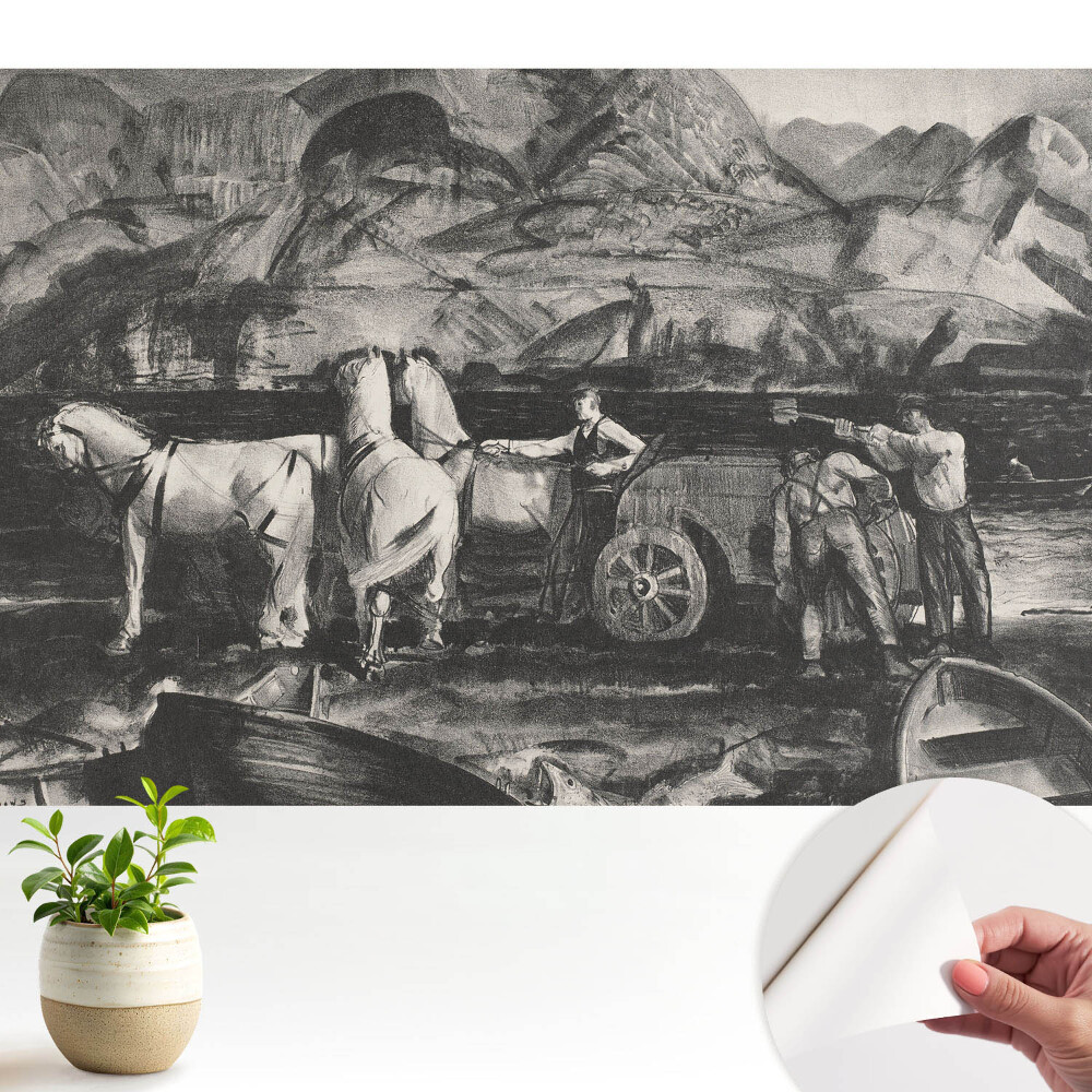 Tapeta na zeď Práce v horách s koňmi