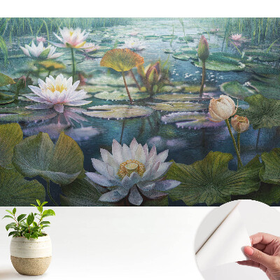 Tapeta Zrcadlové odrazy vodních květin