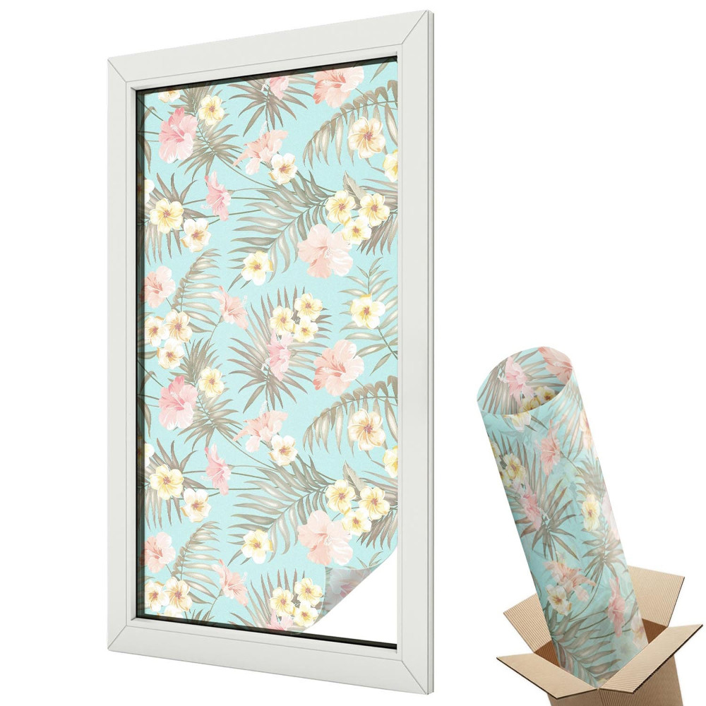 Fólie na okna aby nebylo vidět dovnitř Tropický vzor