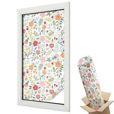 Fólie na okna proti slunci Květinový vzor