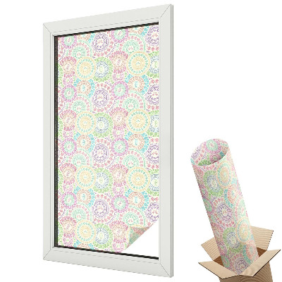 Fólie na okna proti slunci Barevné mandaly