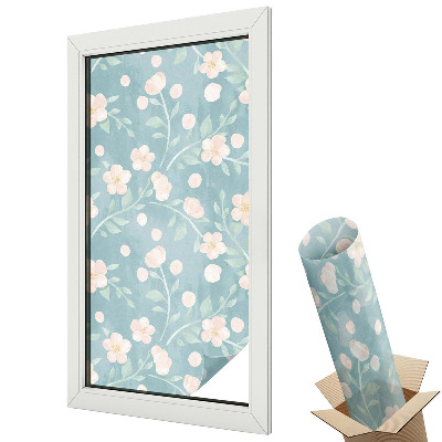 Protipohledová fólie na okna Pastelové květiny