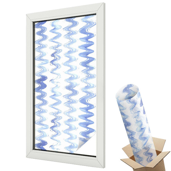 Okenní fólie Modré vlny