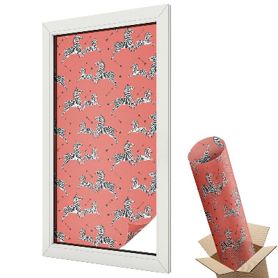 Protipohledová fólie na okna Zebrí motiv