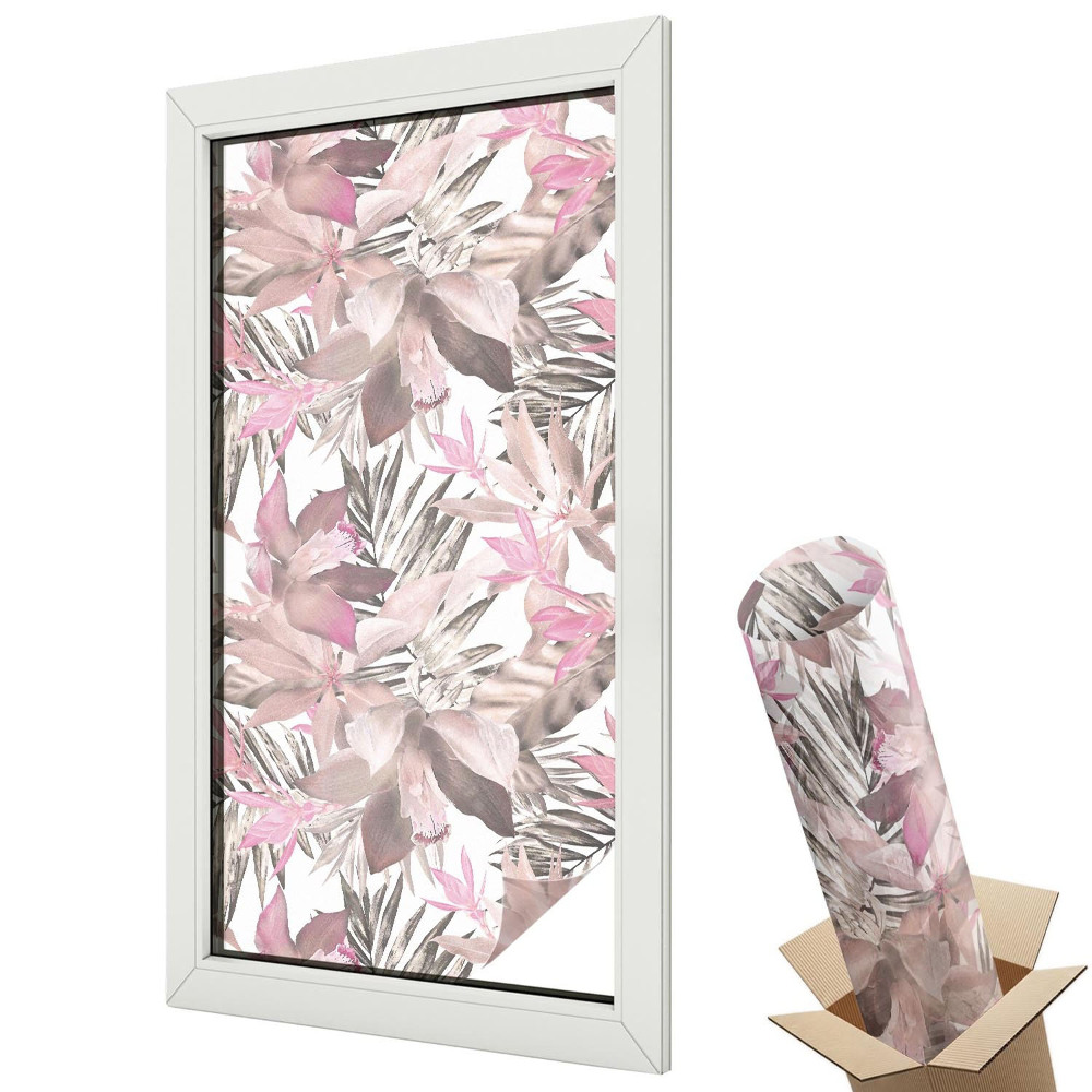 Fólie na okna aby nebylo vidět dovnitř Pastelové květiny