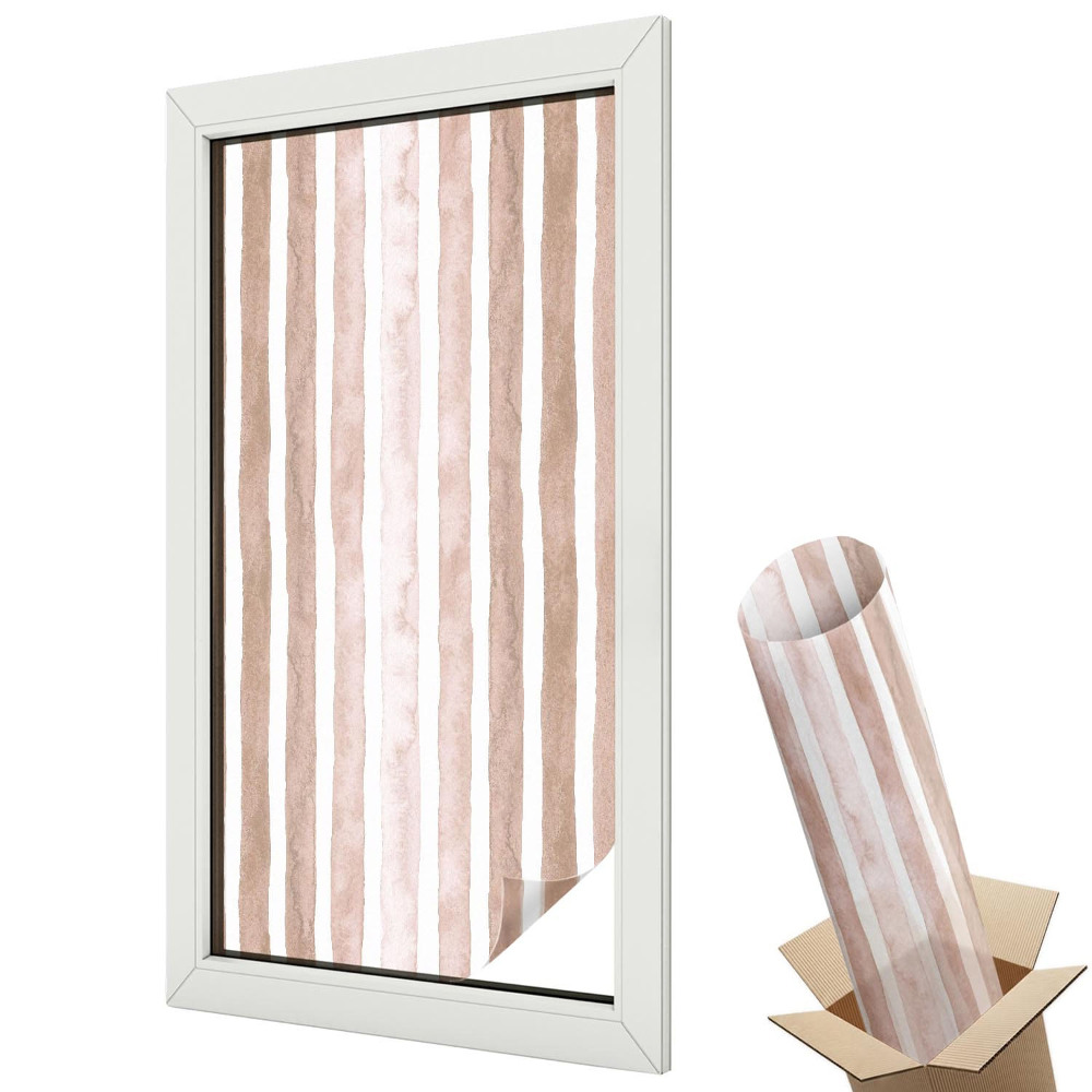 Fólie na okna aby nebylo vidět dovnitř Hnědé pásy