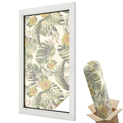 Fólie na okna proti slunci Tropické téma