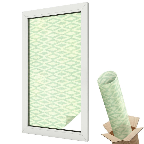 Okenní fólie Zelené kosočtverce