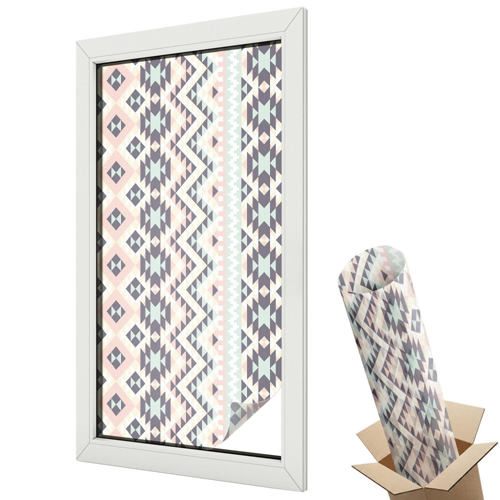 Protipohledová fólie na okna Pastelová geometrie