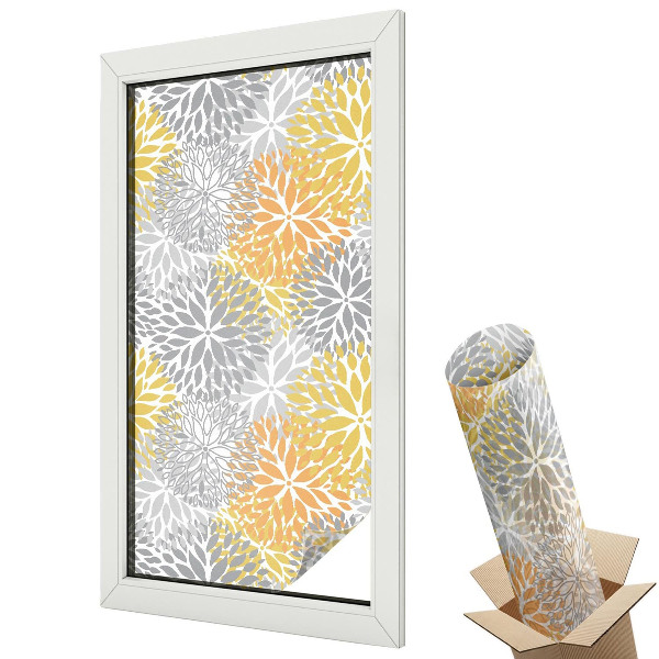 Fólie na okna proti slunci Barevné květiny