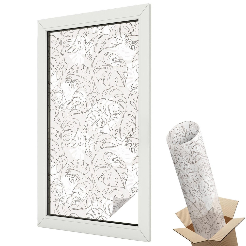 Protipohledová fólie na okna Rostlinná ozdoba