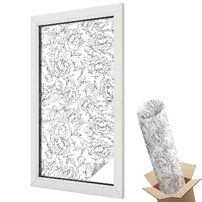 Fólie na okna aby nebylo vidět dovnitř Květinový motiv