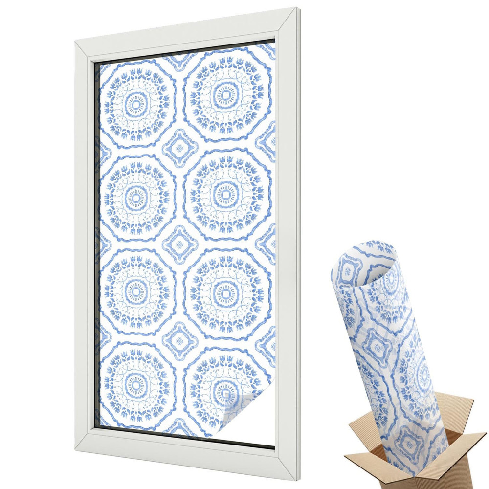 Fólie na okna aby nebylo vidět dovnitř Květinové ornamenty