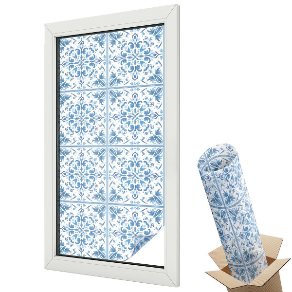 Fólie na okna proti slunci Květinové ornamenty