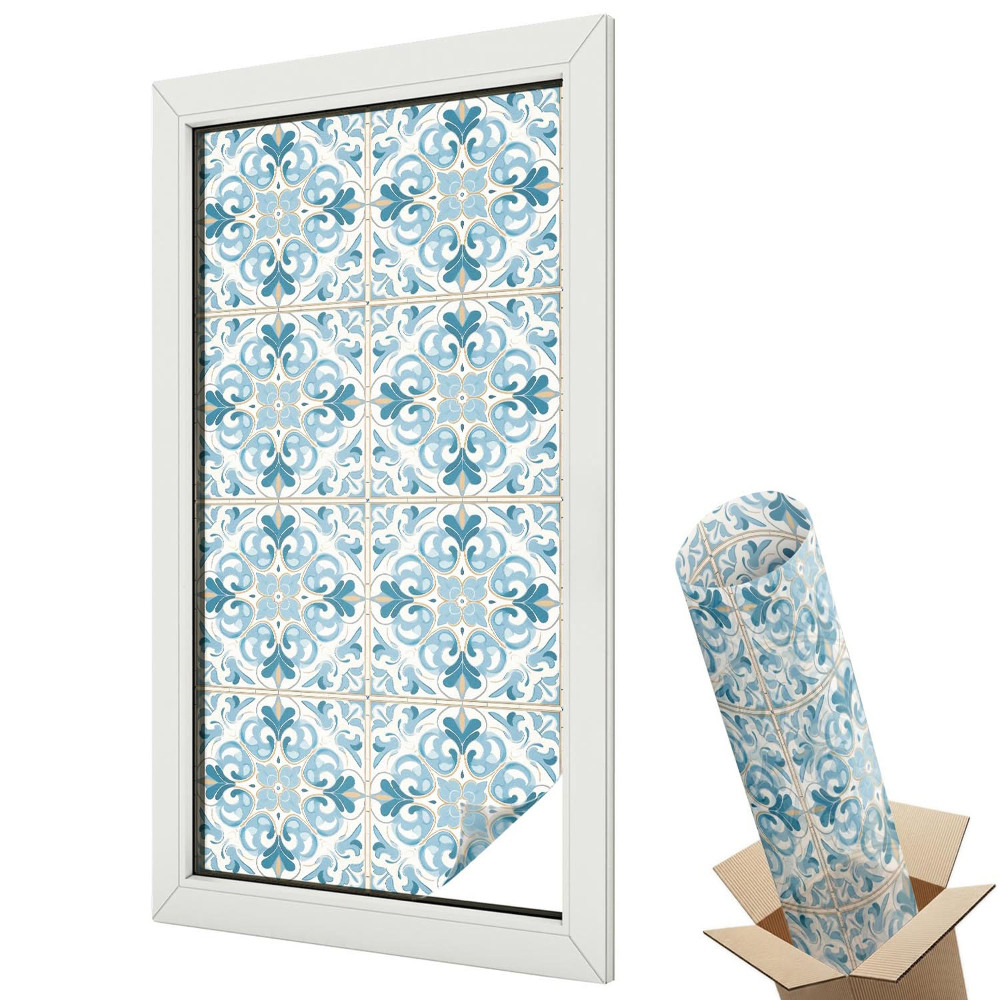 Fólie na okna aby nebylo vidět dovnitř Květinové dlaždice