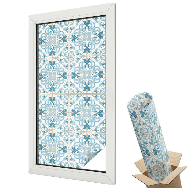 Fólie na okna aby nebylo vidět dovnitř Květinové dlaždice