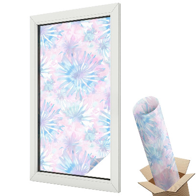 Protipohledová fólie na okna Květinové akvarely