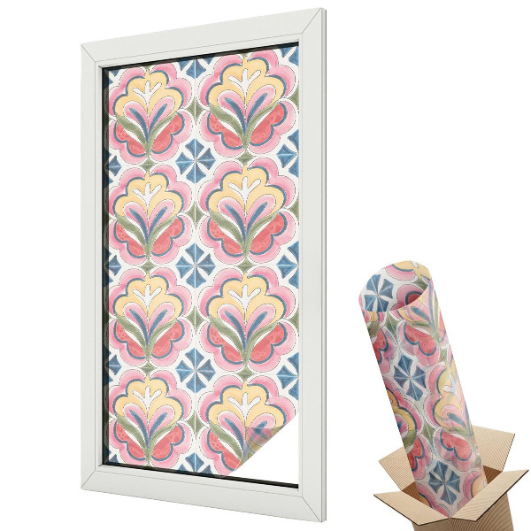 Fólie na okna aby nebylo vidět dovnitř Květinové vzory