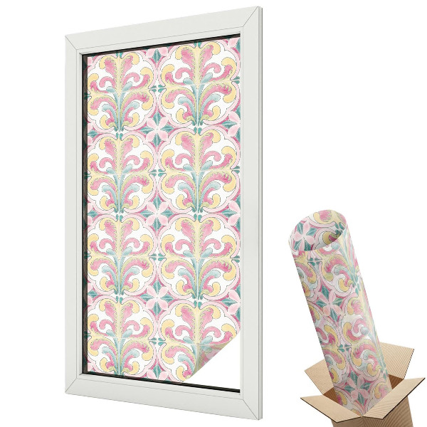 Okenní fólie Květinová symetrie