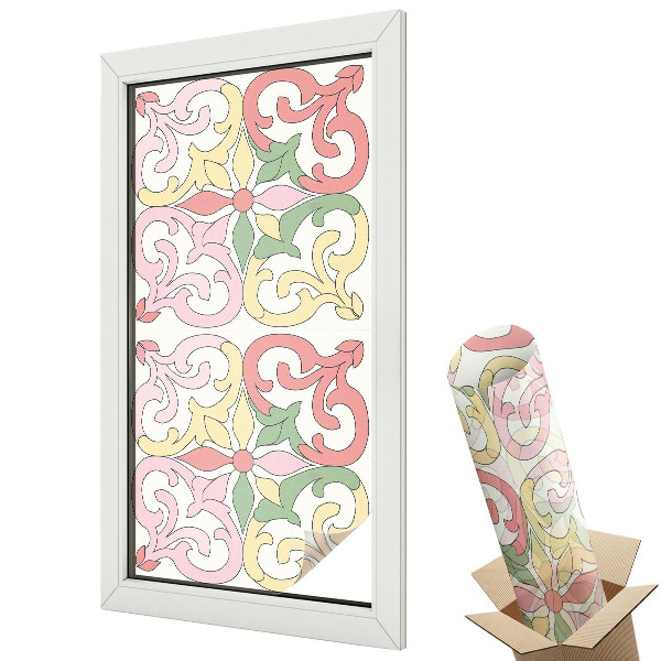 Okenní fólie Květinové ornamenty