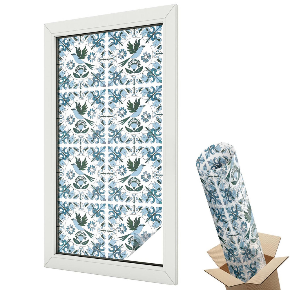 Okenní fólie Modré květy